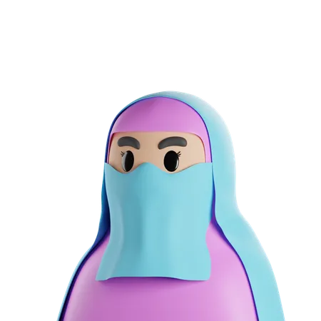 Girl With Veil  3D Icon