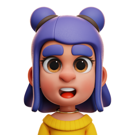 GIRL WITH YELLOW DRESS  3D Icon