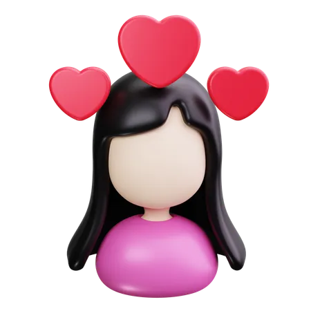 Girlfriend  3D Icon