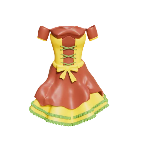 Girls Dress  3D Icon