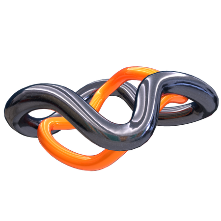 Giro metálico infinito  3D Icon