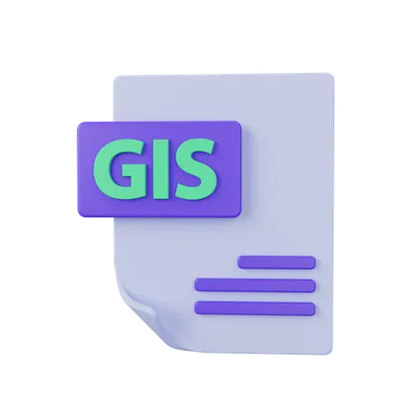 Gis File  3D Icon