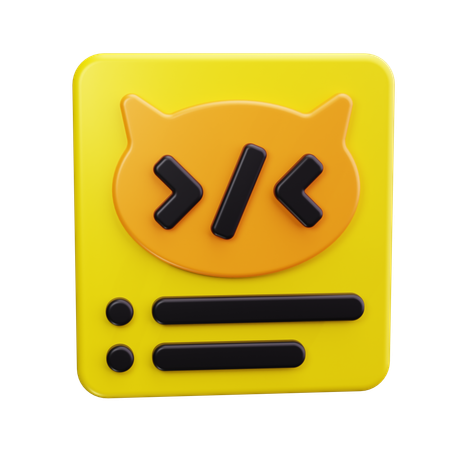 GitHub 로고  3D Icon