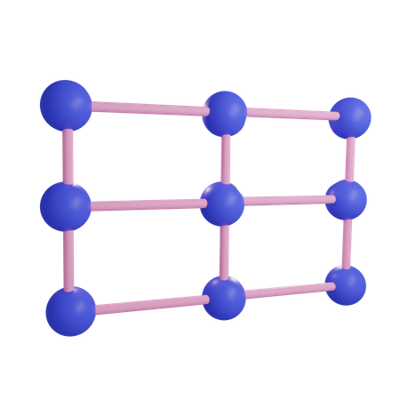 Gitterstruktur  3D Icon