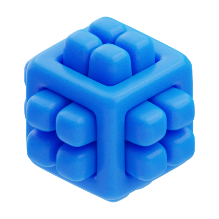 Gitterwürfel  3D Icon