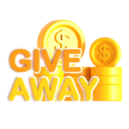 Give Away Money  3D Icon