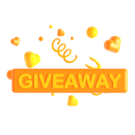 Give Away Text  3D Icon