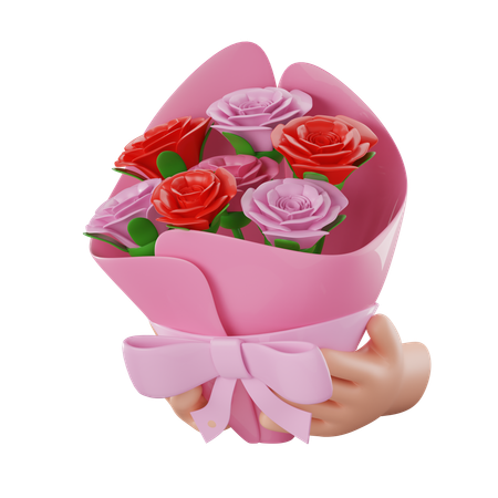 Give Flower Bouquet  3D Icon