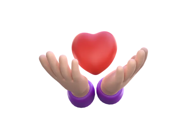 3 D Rendering Islamic Icon Give Love 3D Icon
