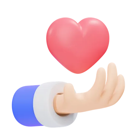 Give Love Gesture  3D Icon