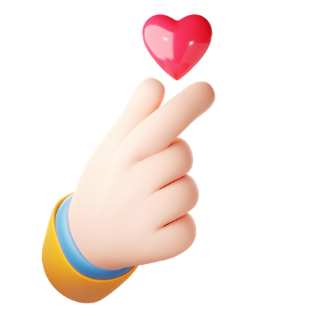 Give Love Hand Gesture  3D Icon