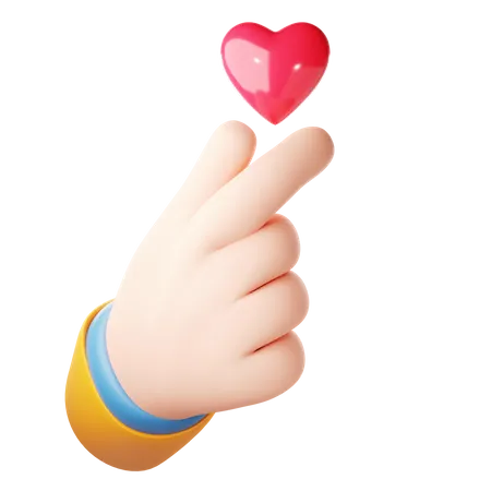 Give Love Hand Gesture  3D Icon