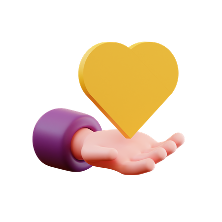 Give Love Hand Gesture  3D Illustration