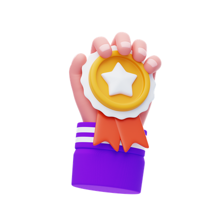 Give Medal Hand Gesture  3D Icon