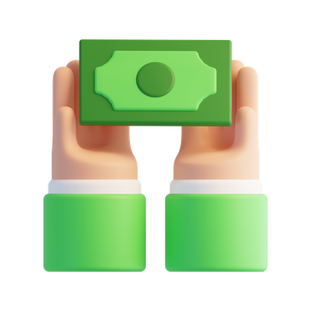 お金をあげる  3D Icon