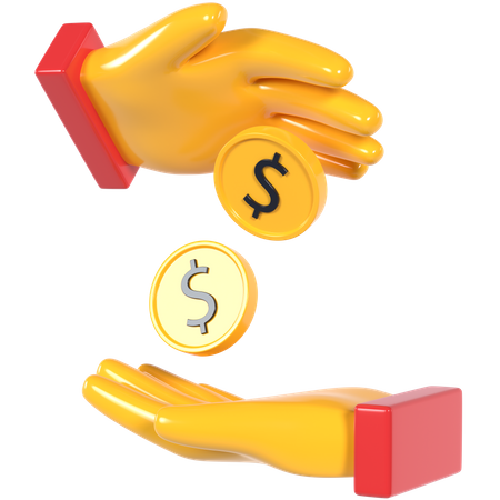 Give Money  3D Illustration