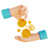 financial donation 3d logo