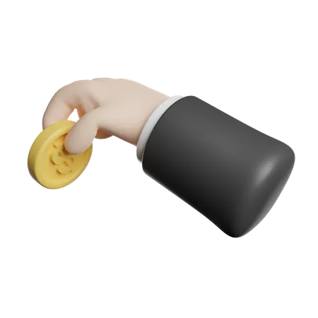 Give Money Hand Gesture  3D Illustration