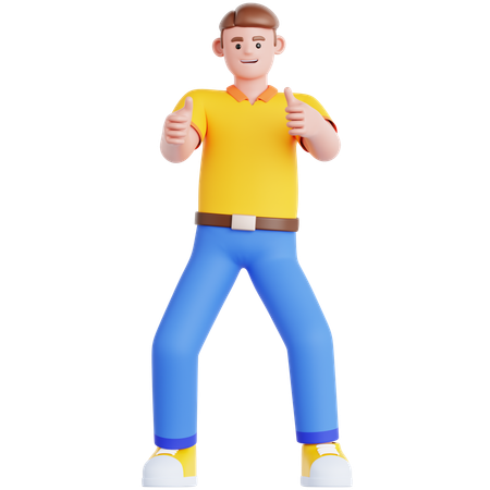 Give Two Thumbs  3D Icon