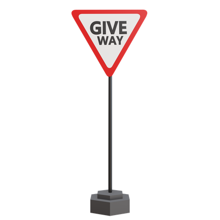 Give Way  3D Icon