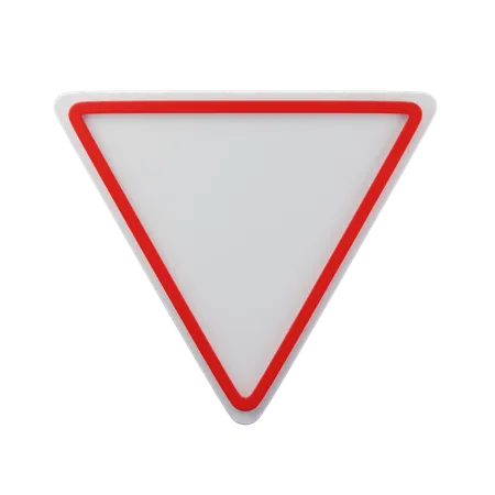 Give Way Sign 3d icon  3D Icon