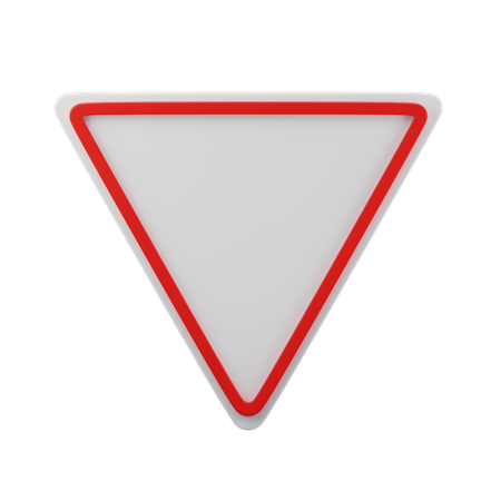 Give Way Sign 3d icon  3D Icon