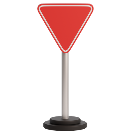 Give Way Sign  3D Icon