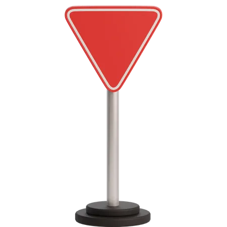 Give Way Sign  3D Icon