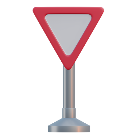 Give Way Sign  3D Icon