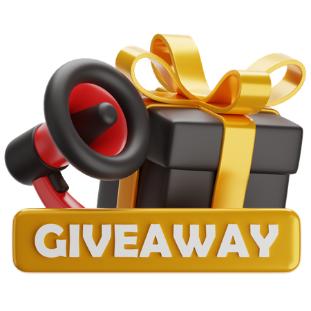 Giveaway Announcement  3D Icon