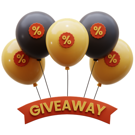 Giveaway Balloon  3D Icon