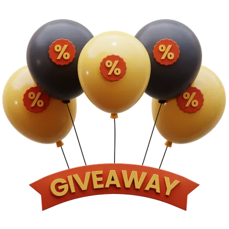 Giveaway Balloon  3D Icon