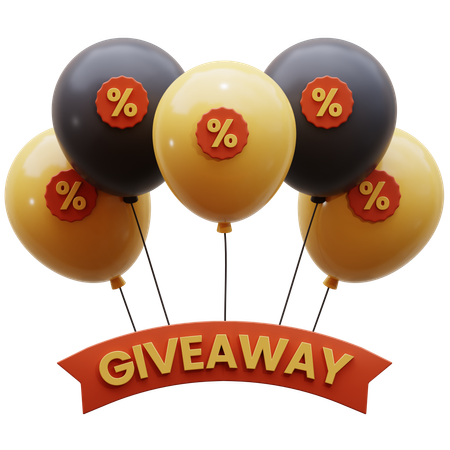 Giveaway Balloon  3D Icon