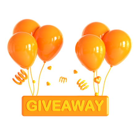 Giveaway Balloons  3D Icon