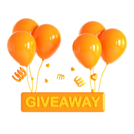 Giveaway Balloons  3D Icon