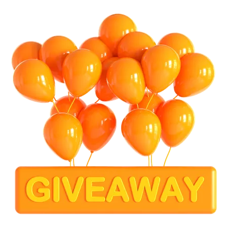 Giveaway Balloons  3D Icon