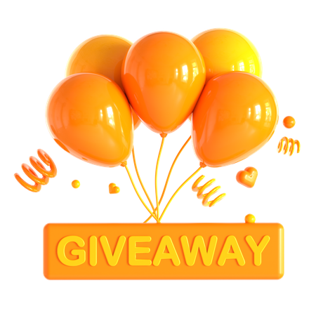 Giveaway Balloons  3D Icon