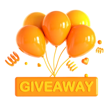 Giveaway Balloons  3D Icon