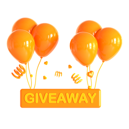 Giveaway Balloons  3D Icon