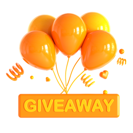 Giveaway Balloons  3D Icon