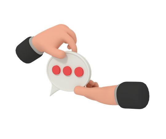 Giving Bubble Communication  3D Icon