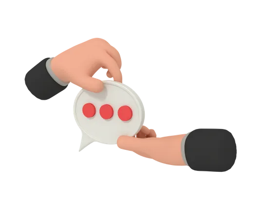 Giving Bubble Communication  3D Icon