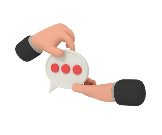 Giving Bubble Communication 3D Icon
