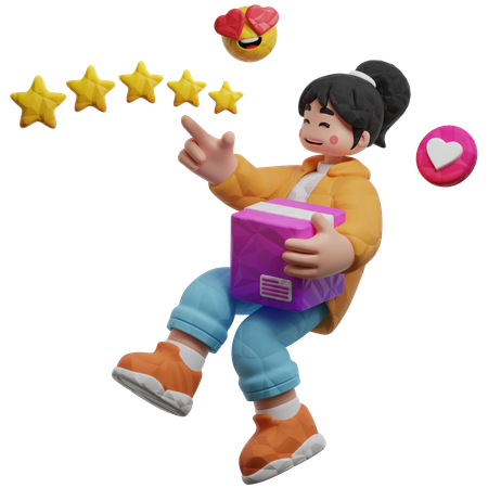 Giving Delivery Feedback  3D Illustration
