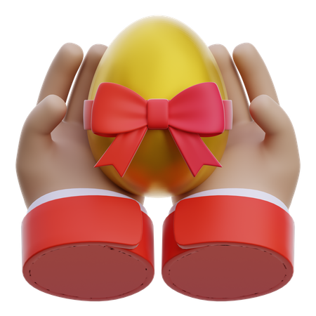 Giving Egg With Tie  3D Icon