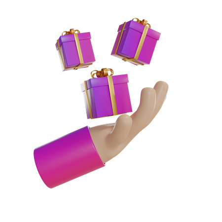 Giving Gift  3D Illustration