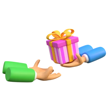 Giving Gift  3D Icon