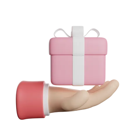 Giving Gift Box Surprise 3D Icon