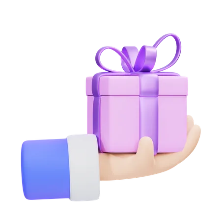 Giving Gift Gesture  3D Icon
