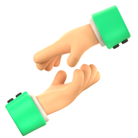 Giving Help Hand Gesture  3D Icon